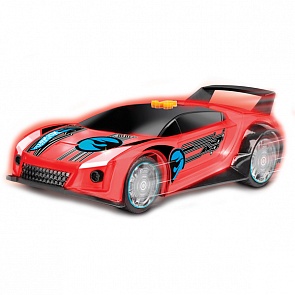 Электромеханическая машинка Hot Wheels со светом и звуком, жёлтая, 25 см (Toy State, HW90533)